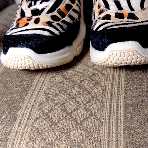 Mark Nason Animal Print Leopard Zebra Hair Calf Trainer Shoes - Picture 9 of 15